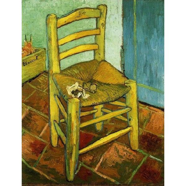 油絵 複製名画 フィンセント・ファン・ゴッホ 「アルルのゴッホの椅子 