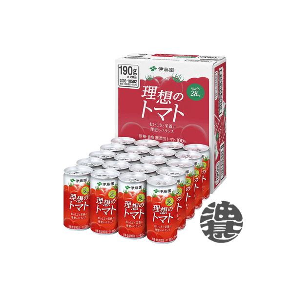 他サイト： 『送料無料！』（地域限定）伊藤園 理想のトマト 190g缶×20本【食塩無添加 砂糖不使用 トマトジュース】/uy/の商品画像
