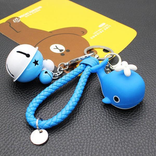 水色クジラ よくばりキーホルダー 大きい鈴 小さい鈴 声付き ライト キーリング フックリング 太い綱ストラップ Kha0018 アクセサリーショップ グラシアス 通販 Yahoo ショッピング
