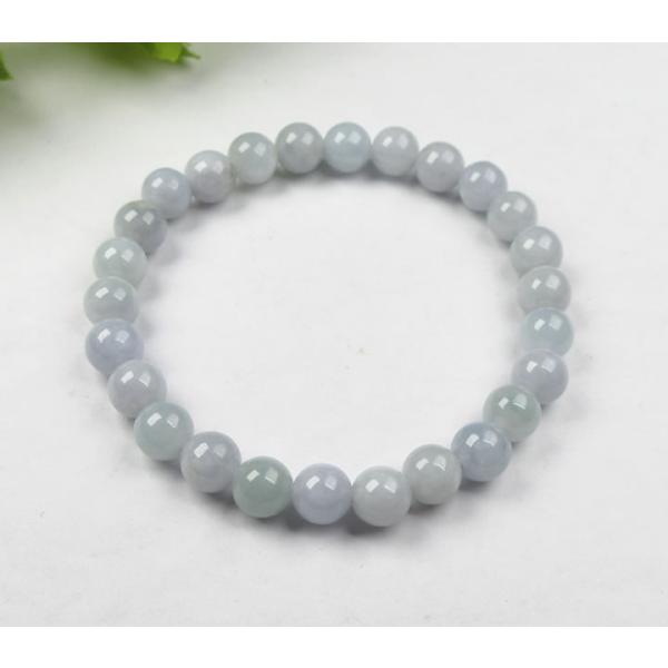 ラベンダーヒスイ ブレスレット 7mm ジェダイト 本翡翠 非加熱未処理