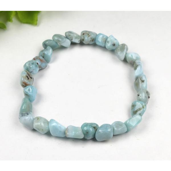 ラリマー ブレスレット タンブル b1larimar006 : ラベンダーストーン