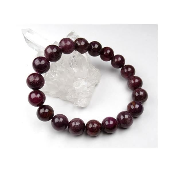 ルビーサファイア・ブラウニッシュ ブレスレット10mm コランダム 保護
