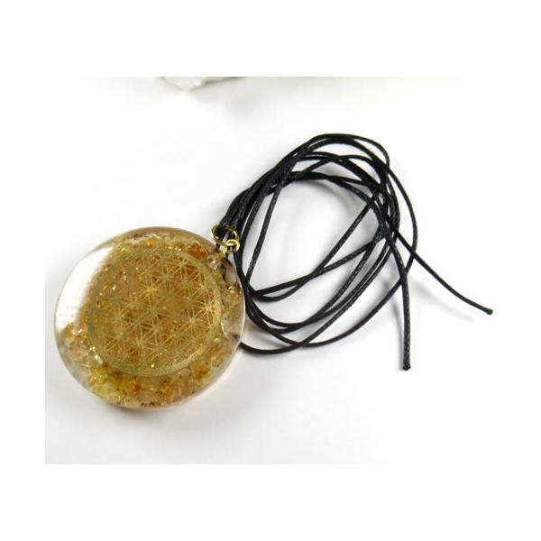 シトリン フラワーオブライフ オルゴナイト ペンダント 金運 成功 豊か