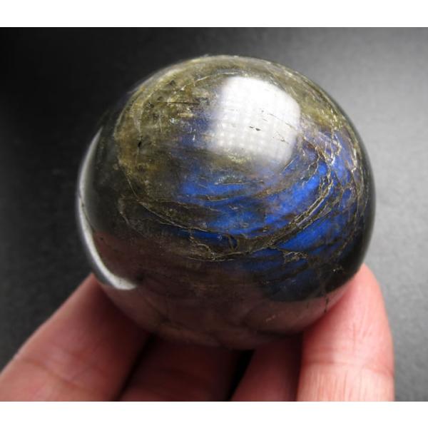 ラブラドライト50mmスフィア ブルーシラー 丸玉 保護 メディテーション