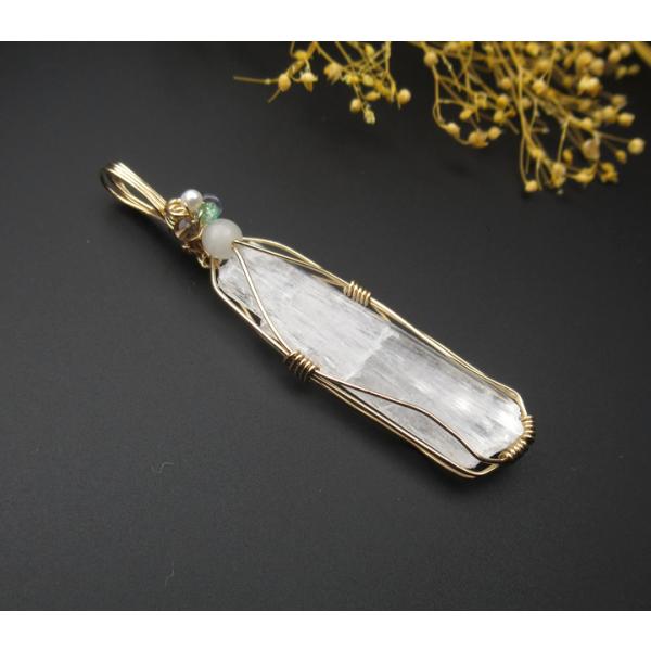 スコレサイト&アゼツライト14kgfペンダント ヒーラー好みの