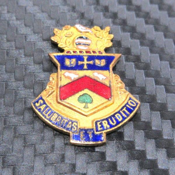 チェルトナム紋章バッジCheltenham heraldic badge英国チェルトナムの紋章のバッジですサイズ（mm）：30*24*1経年により傷等ありますご了承ください※ネコポス対応商品