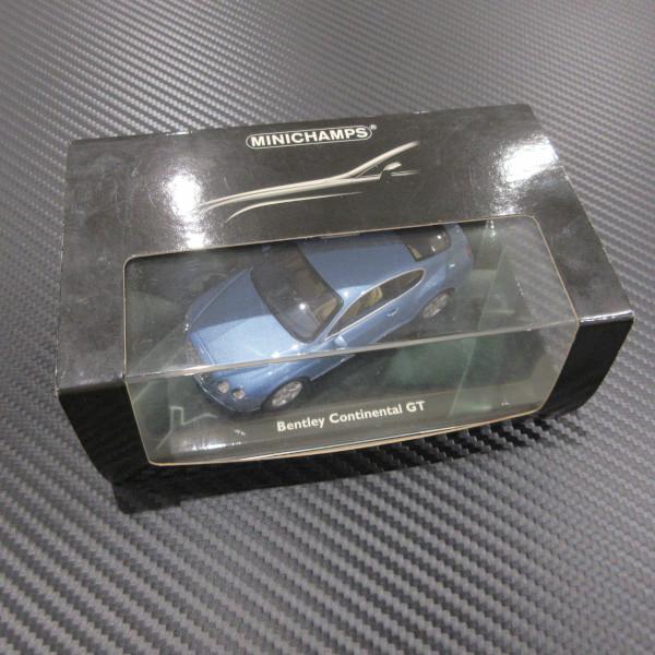 ミニチャンプス MINICHAMPS Bentley Continental GT ブルーシルバー 1