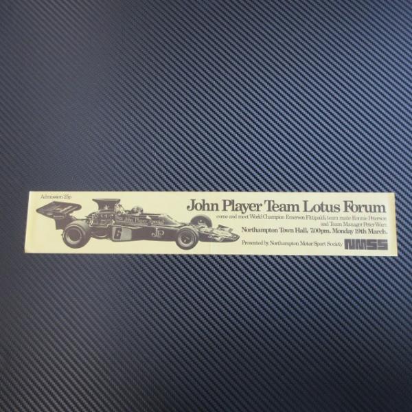 John Player Team Lotus Forum �ē��r�� �󏭓�����