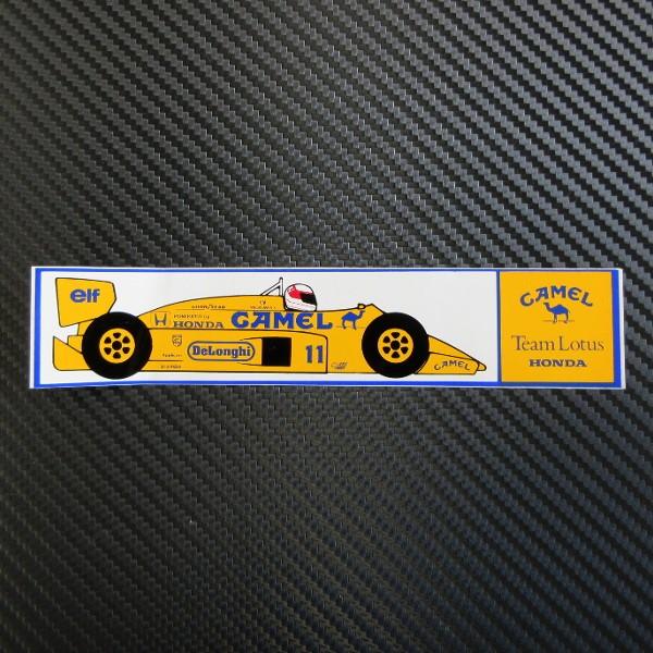 Team Lotus HONDA CAMEL 1987/���[�^�X �z���_ 99T No.11 �v�����g �X�e�b�J�[ �󏭓�����