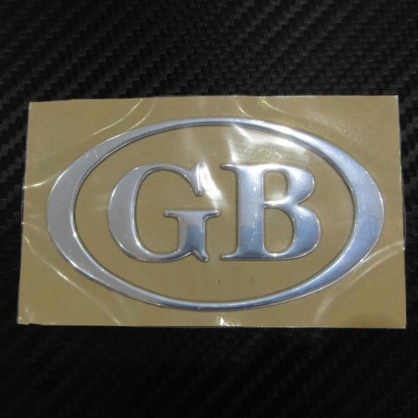 GB グレートブリテン クロームバッジ 楕円
