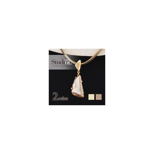 腕時計、アクセサリー レディースアクセサリー イタリア製StdioGiネックレス マーブル模様ペンダント ゴールド春・夏 