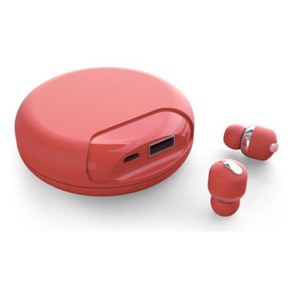 完全ワイヤレスイヤホン Air Twins（エアーツイン）レッド 左右完全