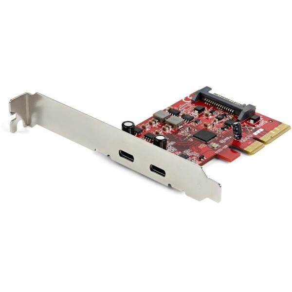 2ポートUSB Type-C増設PCI Expressカード USB 3.1 Gen 2(10Gbps)準拠