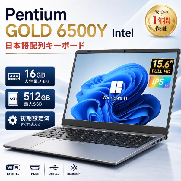 windows11 ノートパソコン 新品 Office搭載 15.6型 Pentium メモリ最大16GB SSD最大512GB IPS広視野角 薄型 日本語配列 テンキー ノートPC (NCS215Y) 爆買