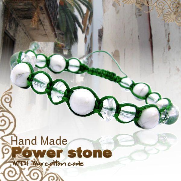 おしゃれでかっこいい 編み込み ハンドメイド パワーストーンブレスレット グリーンコード ハウライト 水晶 天然石 ブレスレット Stone Bre Mixco06 Accessories Grace 通販 Yahoo ショッピング