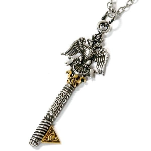 フリーメイソンアンティーク王冠と十字架のゴールドペンダント