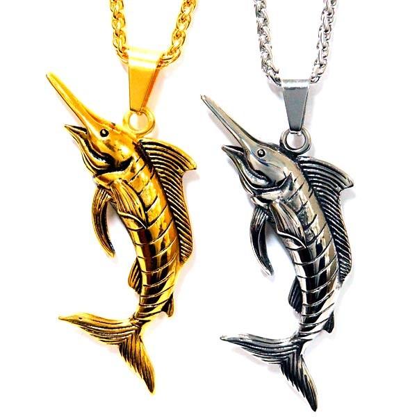カジキマグロ フィッシュ 魚 ステンレス リアル メンズ ペンダント