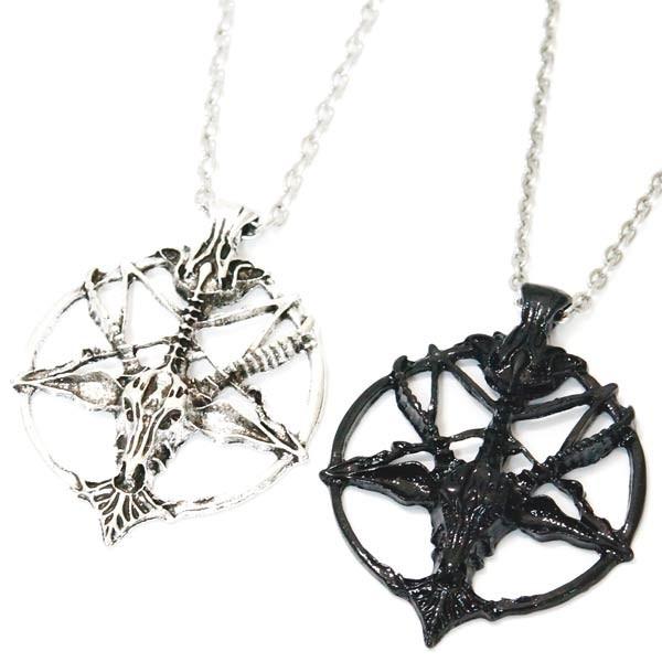 山羊 星 スター バフォメット 悪魔 黒魔術 メンズ ペンダント