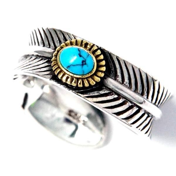 Indian Jewelry インディアンジュエリー リング フェザー 羽 内反り 