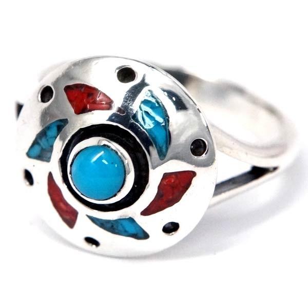 Indian Jewelry インディアンジュエリー リング 天然石 ターコイズ 