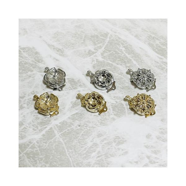 真珠 ネックレス 花型クラスプ 真珠 ネックレス 花型留め具 パール ネックレス クラスプ 留め具 止め
