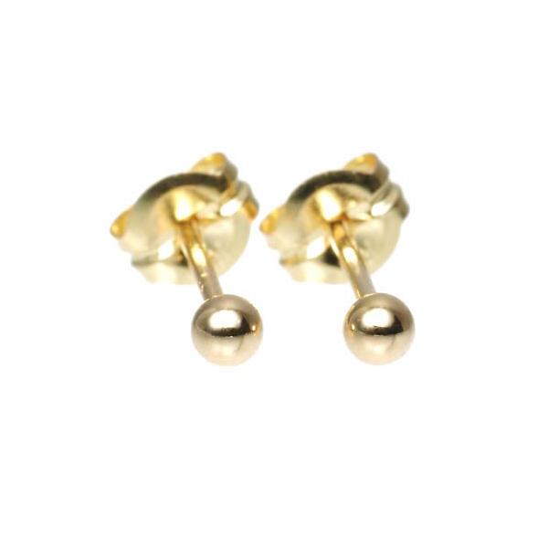 ピアス レディース 丸玉ピアス ボールピアス K18 18金 イエロー 