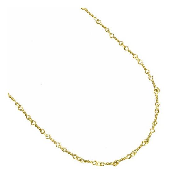 K18金 イエロー ゴールド ロマンティックツイストチェーンネックレス