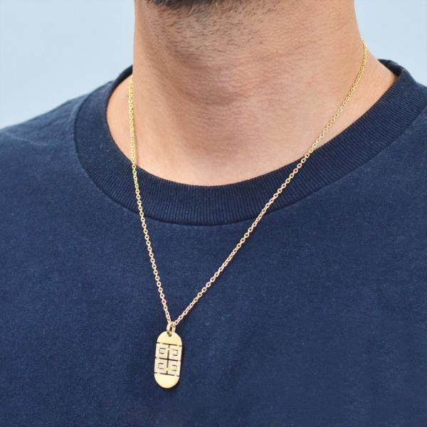 ネックレス メンズ K18 18金 ゴールド ダイヤモンド ドッグタグ ネックレス メンズ K18 18金 ゴールド ダイヤモンド ドッグタグ