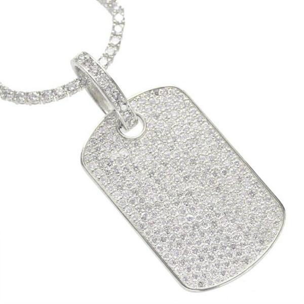 メンズネックレス プラチナ ダイヤモンド 15カラット 50cm テニス