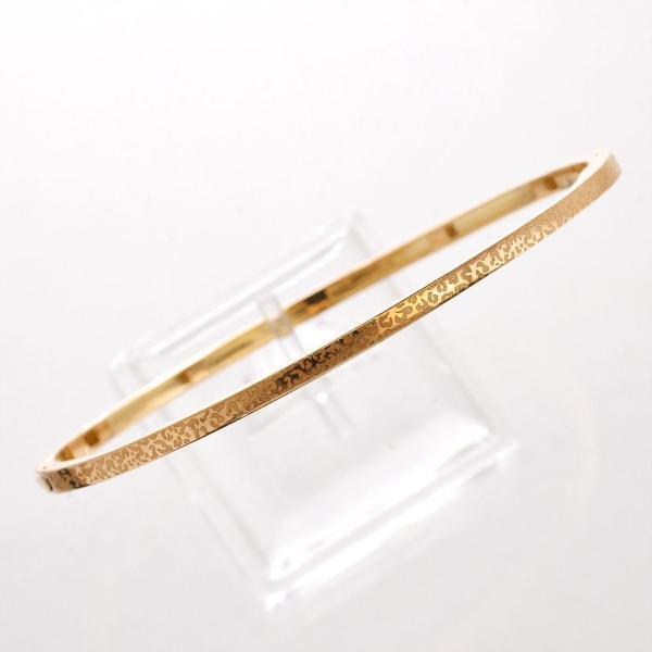 18金 バングル K18PG ピンクゴールド 細身 地金 レディースバングル