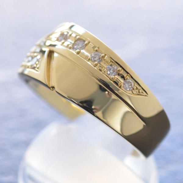 メンズリング 指輪 ファッション 18金 ダイヤモンド ダイヤモンド K18 指輪 男性用 Dyc アクセサリーマート
