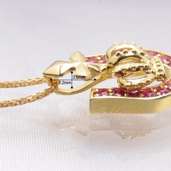 メンズネックレス 18金 K18 ルビー K18 クラウン 馬蹄 ファッション クロス 男性用 男性用 Fbd アクセサリーマート