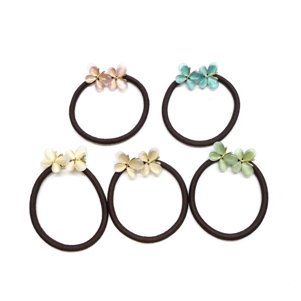 ５個セット ヘアゴム 蝶 バタフライ レディース 上品 お洒落 蝶々 ヘアアクセサリー