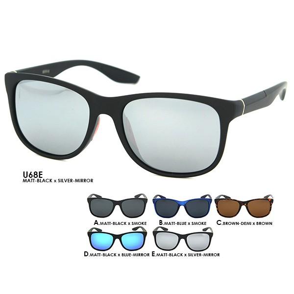 【ＳＰＥＣ】□商品名：偏光サングラス（ミラーサングラス）□ブランド：10303+U□型番：U68□フレームカラー：ブラック・ブラウンデミ・マットブラック・マットブルー□レンズカラー：スモーク(グレー)・ブラウン・ブルーミラー・シルバーミラー...