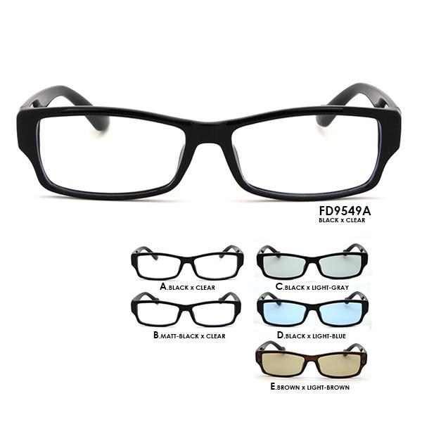 【ＳＰＥＣ】□商品名：伊達眼鏡 クリアレンズ サングラス ライトカラー□型番：FD9548□フレームカラー：ブラック、ブラウン、マットブラック□レンズカラー：クリア、ライトブラウン、ライトグレー、ライトブルー□サイズ：高さ/35mm-横/1...