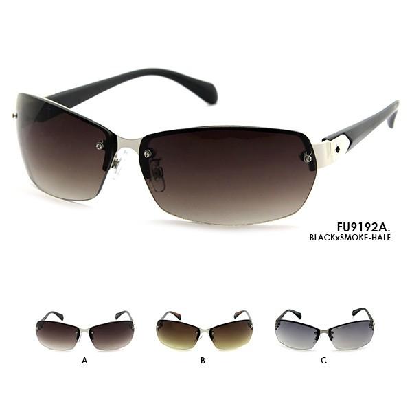サングラス 9192 メンズ向き メタルフレーム スクエア グラサン ハード