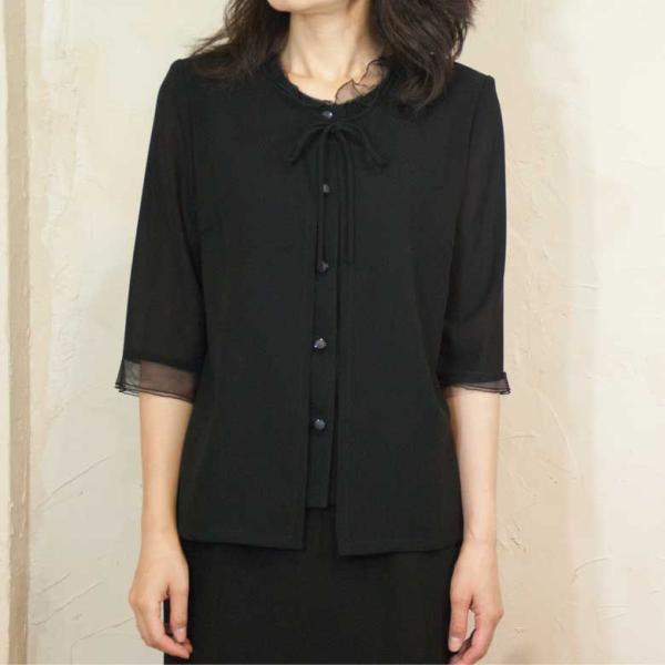 サマーブラックフォーマル夏用重ね着風オーバーヨークブラウス 単品 Buyee Buyee Japanese Proxy Service Buy From Japan Bot Online