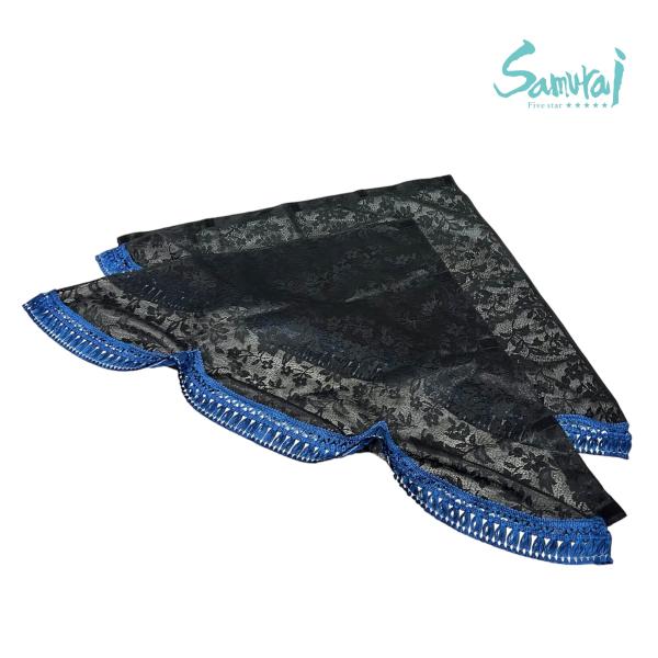 三角サイドカーテン　レース生地【ブラック】フリンジカラー【ご選択ください】こちらのサイドカーテンはSサイズです。トラッカー必需品のレースサイドカーテン豊富なフレンジカラーも魅力。取り付け用カーテンワイヤー付属で簡単に内装ドレスアップフレンジ...