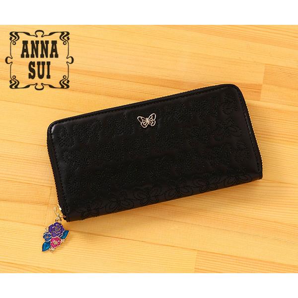 アナスイ 財布[ANNA SUI]エターナルバタフライ ラウンドファスナー長