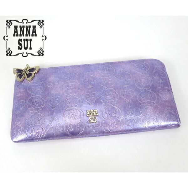 ANNA SUI アナスイ 財布[ANNA SUI] ローズハート薄マチ長財布