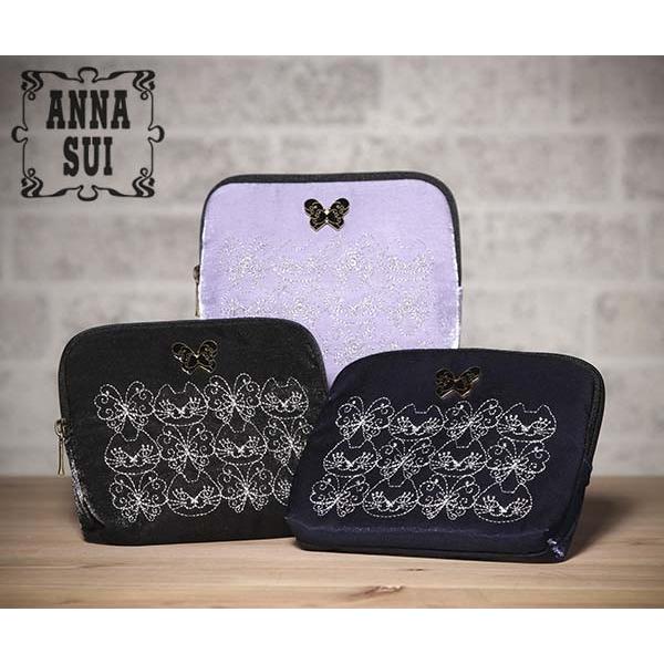 ANNA SUI アナスイ キャット刺繍 ミニポーチ（ティッシュケース