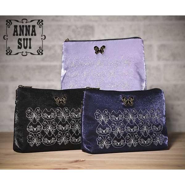 アナスイ キャット刺繍 天ファスナーポーチ ミラー付き Anna Sui 19aw コスメポーチ プチギフト An03 191 Ace Web 通販 Yahoo ショッピング