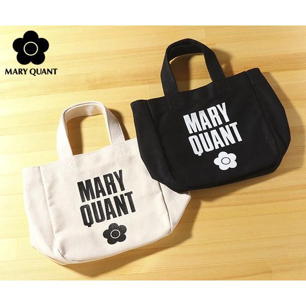 MARY QUANT マリークワント スクエアキャンバスロゴトート(MARY