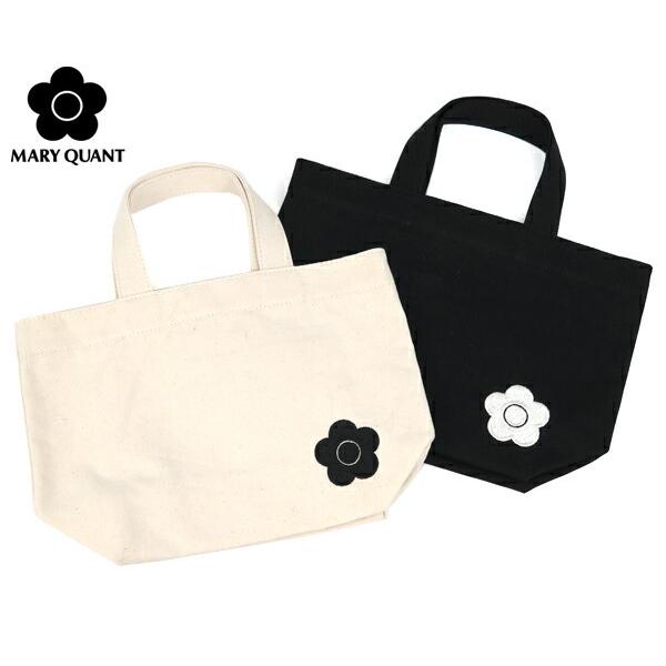 MARY QUANT マリークワント デイジー刺繍キャンバス ミニトート MARY QUANT マリークワント デイジー刺繍キャンバス ミニトート