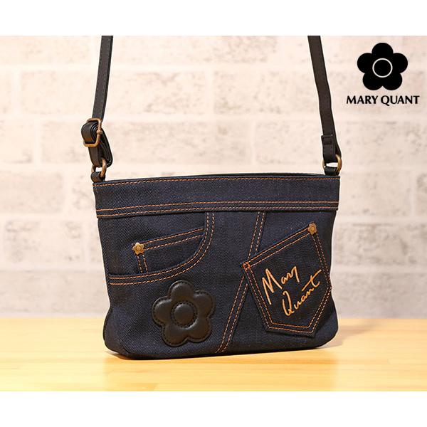 マリークワント デニムポケットデイジー ショルダーバッグ(MARY QUANT)【ななめ掛けBAG レディース マリクワ MQ】