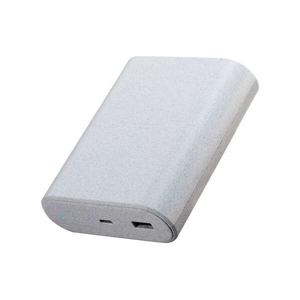 ELECOM　エレコム　DE-C55L-9000LGY　ライトグレー　モバイルバッテリー 9000mAh ナトリウムイオン電池搭載