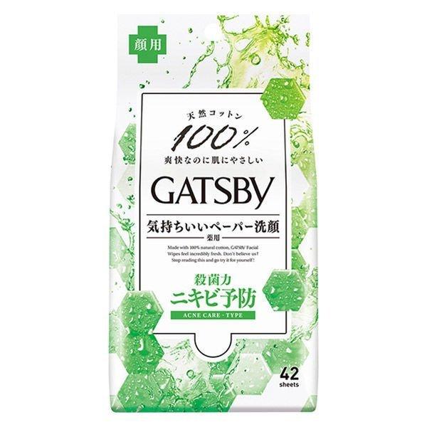 【医薬部外品】(株)マンダム ギャツビー(GATSBY) フェイシャルペーパー 薬用アクネケアタイプ ＜徳用タイプ＞ 42枚