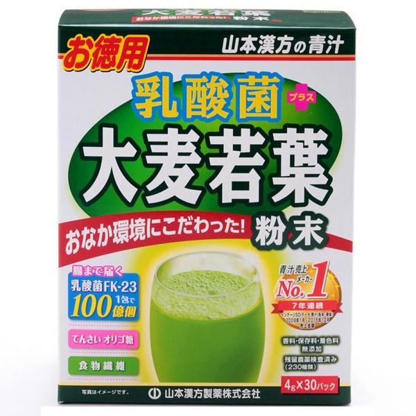 山本漢方製薬》 お徳用 乳酸菌 大麦若葉 ステックタイプ (4g×30