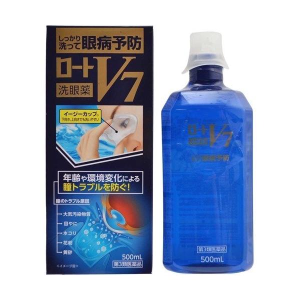 ・「ロートV7 洗眼薬 500ml」は、眼病原因まで洗い流して、元気な瞳を維持する眼科用薬です。・洗眼サポート成分配合で、優れた洗浄効果を発揮します。・年齢や環境変化による瞳トラブルを防ぎます。・すっきりクリアな洗い心地です。