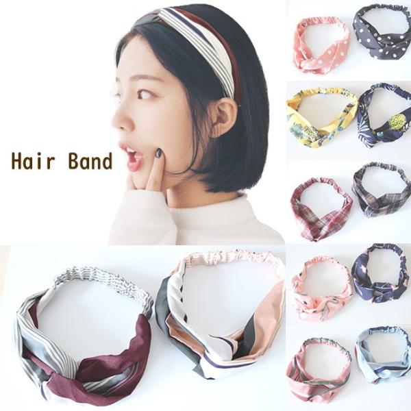 対象商品2点以上で送料無料  ヘアバンド リボン ターバン カチューシャ レディース 女の子 ヘアアクセサリー 髪留め かわいい おしゃれ acefad クロスデザイン